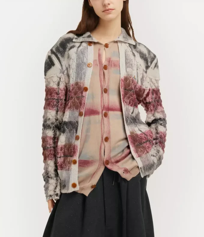 Dual Tartan Cardigan