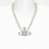 Man. Bas Relief Pearl Necklace