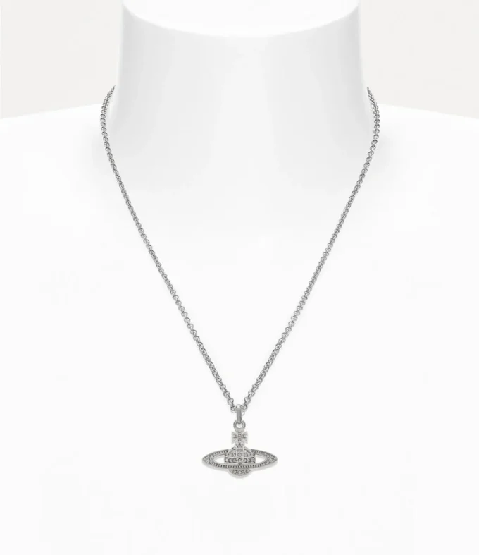 Man. Mini Bas Relief Orb Pendant Necklace