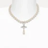 One Row Pearl Drop Choker