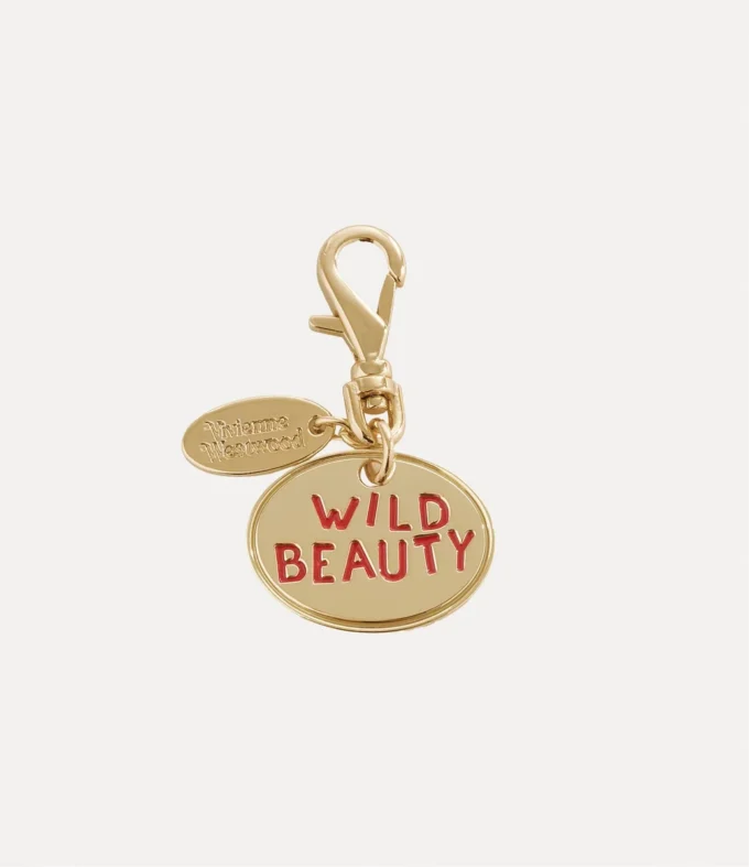 Wild Beauty Dog Charm Keyring
